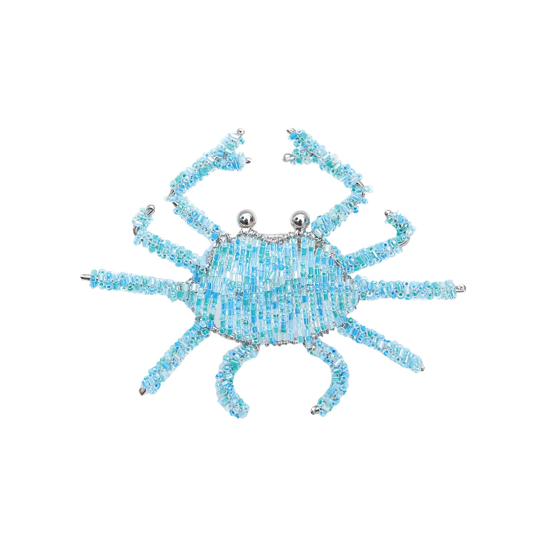 Blue Crab Beaded Ornament