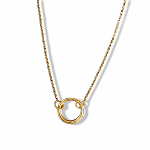 Southern Gates® Gold Plated Dainty Necklace with Hinged Ring