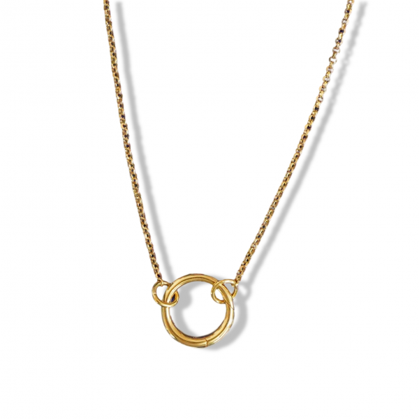 Southern Gates® Gold Plated Dainty Necklace with Hinged Ring