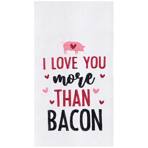Love You More Than Bacon Towel