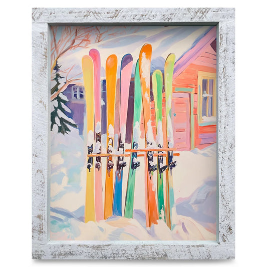 Art-Lake/Lodge-Colorful Ski Lodge