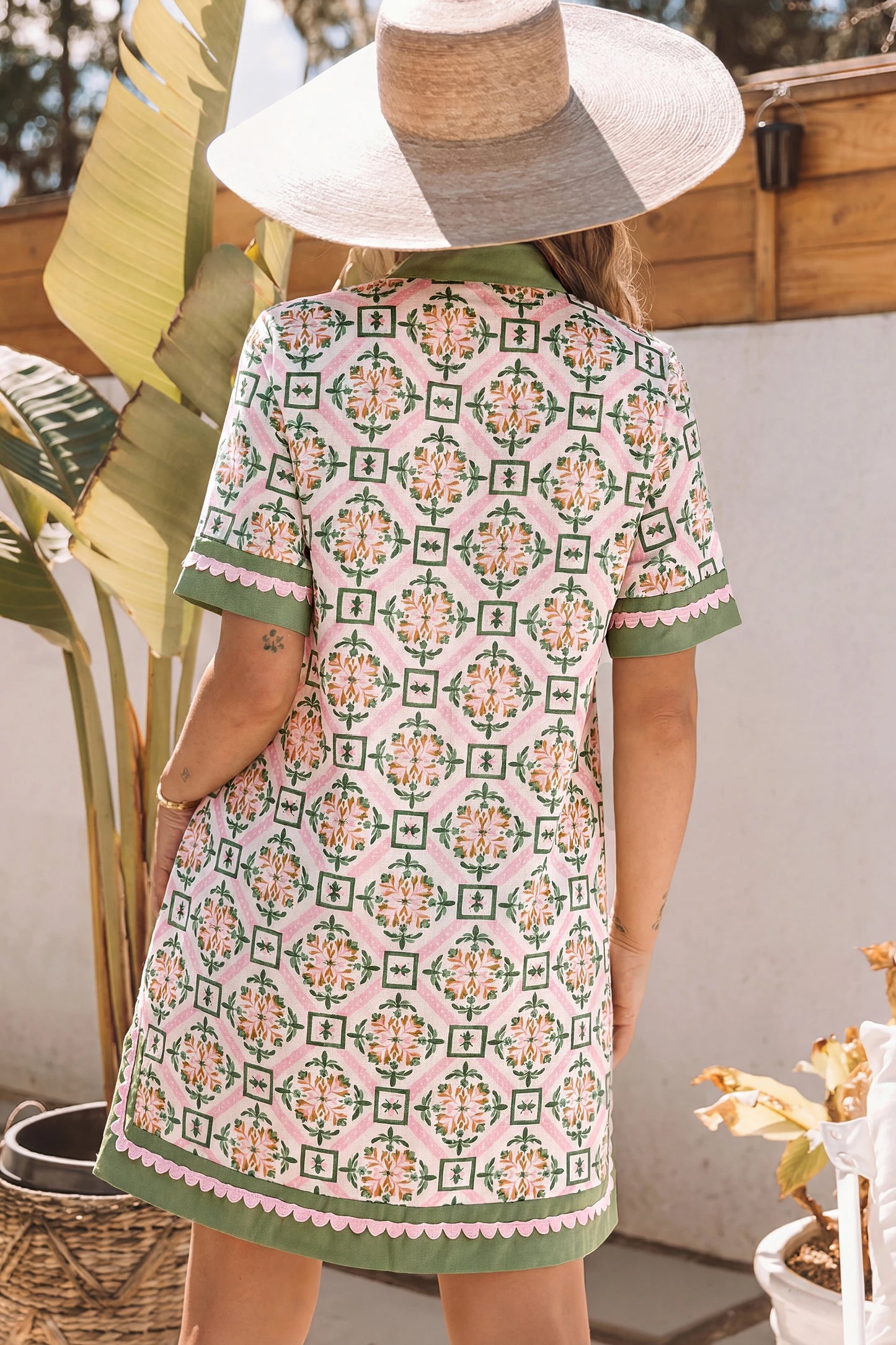 Boho Geo Flower Dress