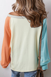 Long Sleeve Color Block Shirt