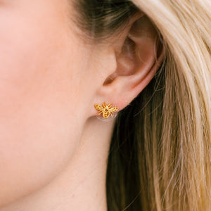 Southern Gates Gold Plated Bee Stud Earrings
