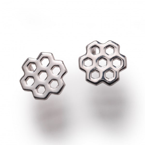 Southern Gates Sterling Silver Honeycomb Earrings