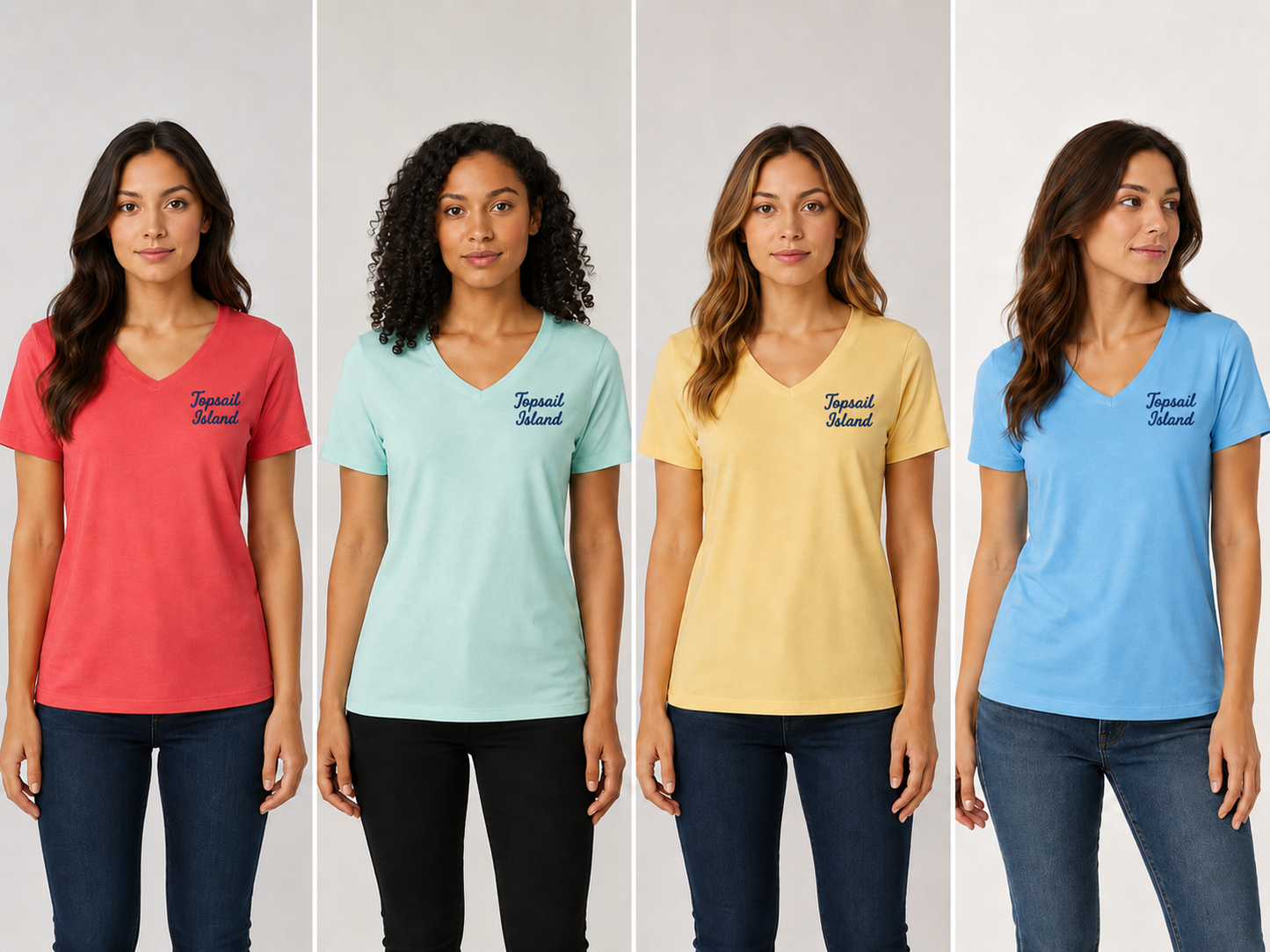 Topsail Bumblebee Tower V-Neck T-Shirt