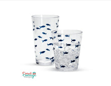 Load image into Gallery viewer, Blue Fish Acrylic Drinking Glass