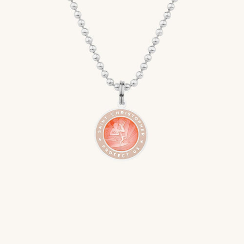Get Back Necklace - St Christopher - Small - Melon/Blush