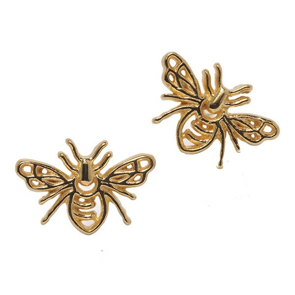 Southern Gates Gold Plated Bee Stud Earrings
