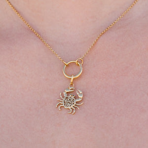 Southern Gates® Gold Plated Crab Charm