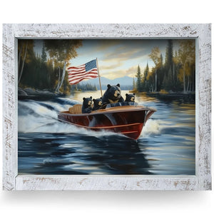 Art-Lake/Lodge-Vintage Boat Black Bear Lake Cruise
