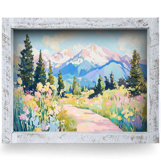 Art-Lake/Lodge-Wildflower Mountain Morning