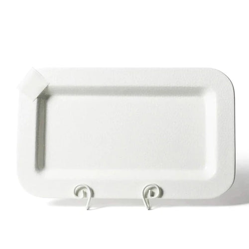 Happy Everything Mini Rectangle Platter - White Small Dot
