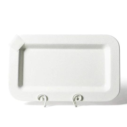 Happy Everything Mini Rectangle Platter - White Small Dot