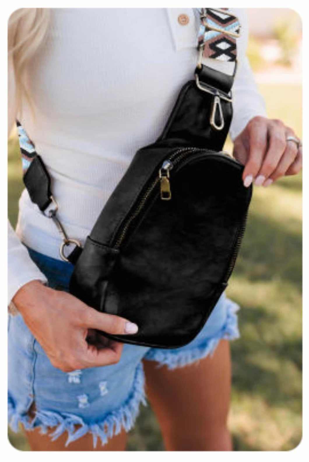 Zipped Crossbody Chest Bag