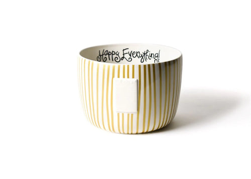 Happy Everything Big Bowl - Gold Stripe