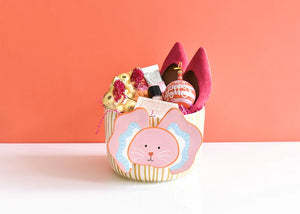 Happy Everything Big Bowl - Gold Stripe