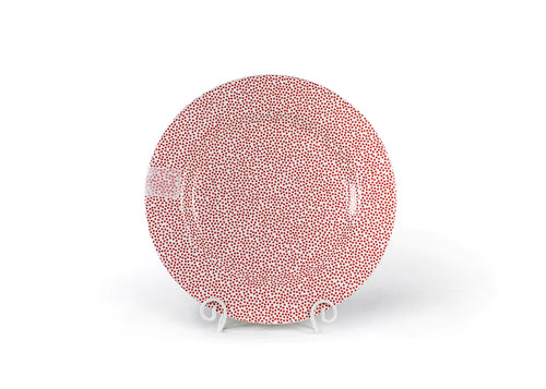 Happy Everything Big Round Platter - Red Small Dot