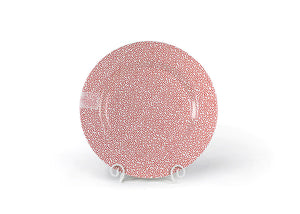 Happy Everything Big Entertaining Round Platter - Red Small Dot