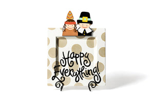 Happy Everything Big Square Platter - Neutral Dot