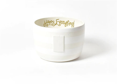 Happy Everything Big Bowl - White Stripe
