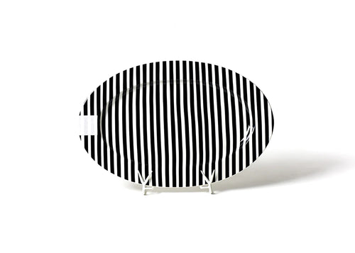 Happy Everything Big Oval Platter - Black Stripe