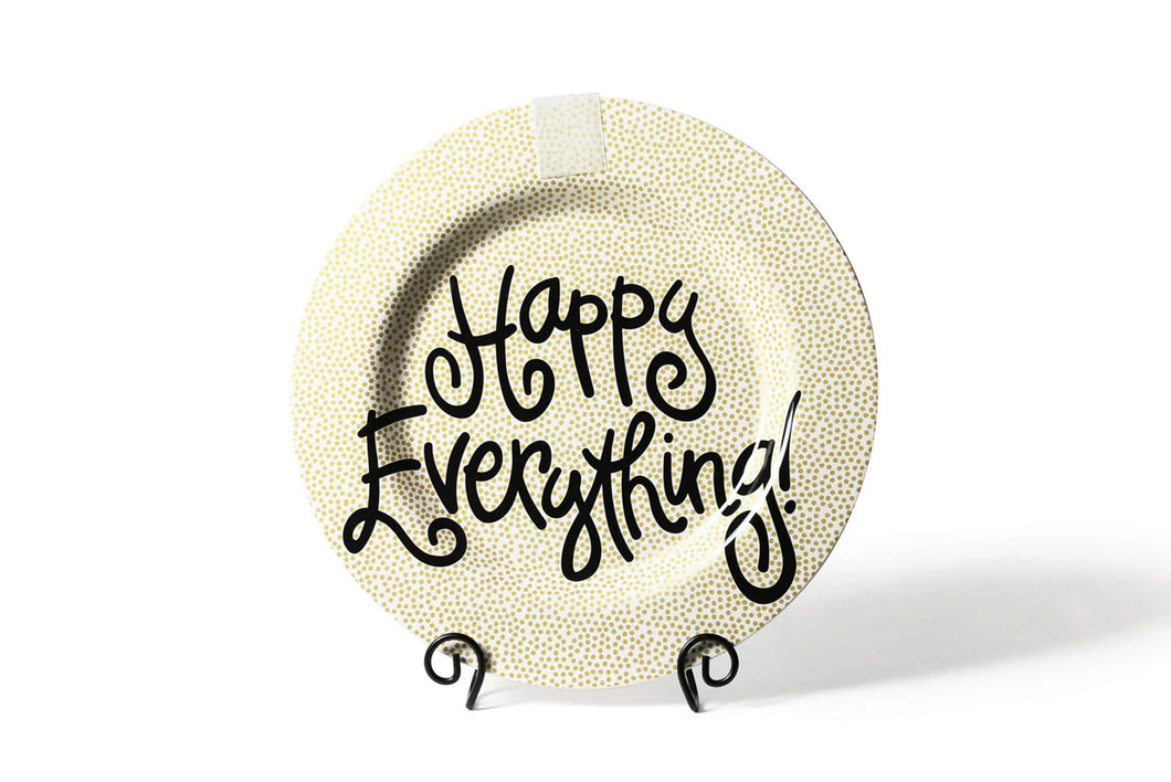 Happy Everything Round Platter - Gold Dot