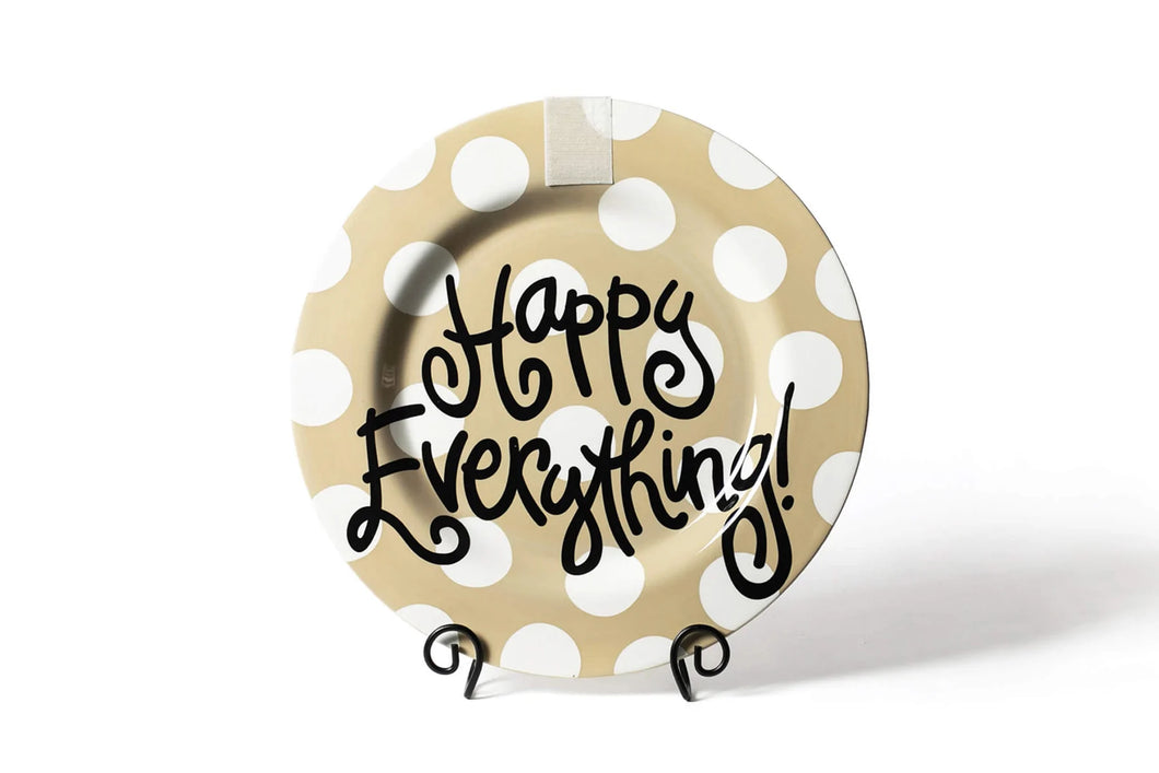 Happy Everything Round Platter - Neutral Dot