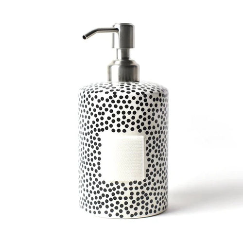 Happy Everything Mini Soap Pump - Black Small Dot