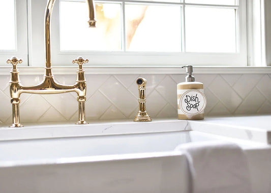 Happy Everything Mini Soap Pump - Neutral Stripe