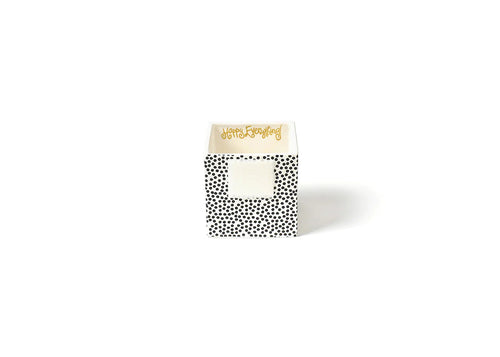 Happy Everything Small Nesting Cube - Black Small Dot