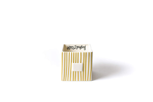 Happy Everything Medium Nesting Cube - Gold Stripe