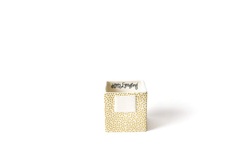 Happy Everything Small Nesting Cube - Gold Small Dot