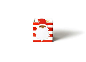 Happy Everything Medium Nesting Cube - Red Stripe