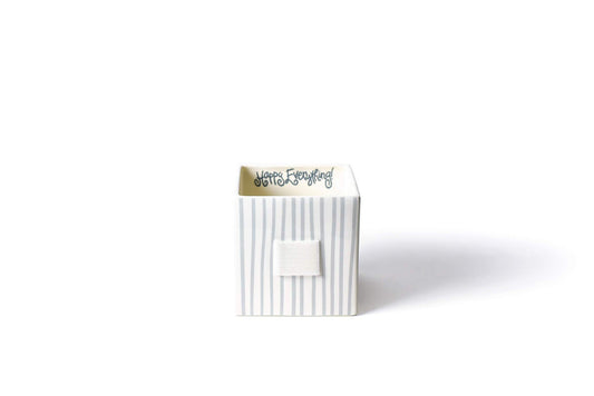 Happy Everything Medium Nesting Cube - Stone Stripe