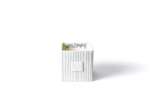 Happy Everything Medium Nesting Cube - Stone Stripe