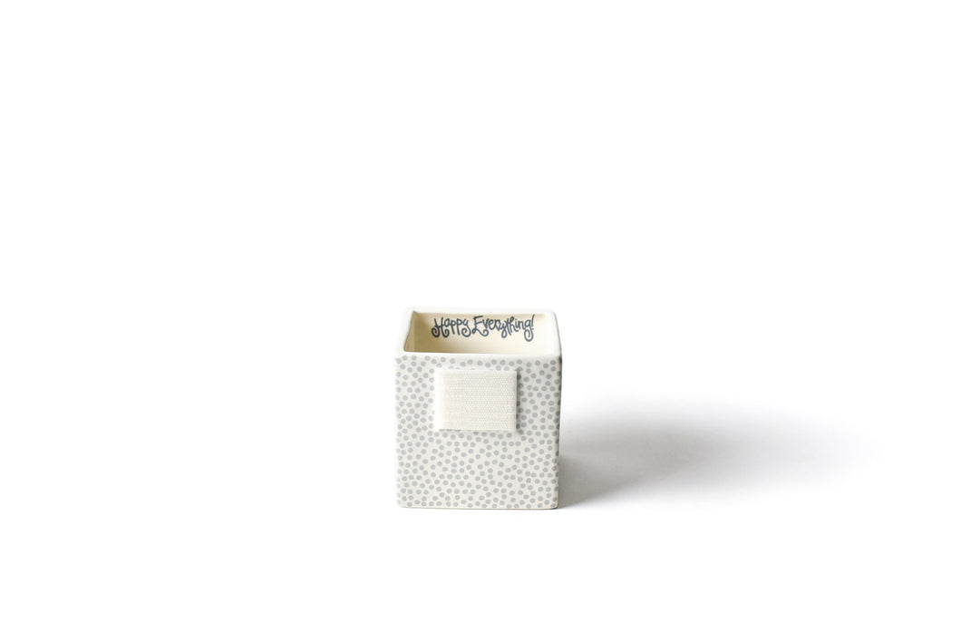 Happy Everything Small Nesting Cube - Stone Small Dot