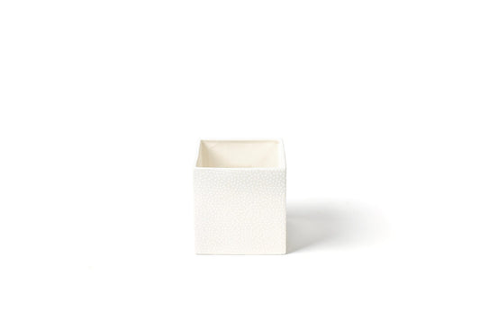 Happy Everything Medium Nesting Cube - White Small Dot