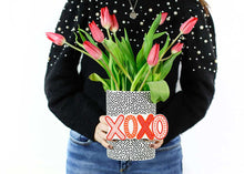 Load image into Gallery viewer, Happy Everything Mini Oval Vase-Black Small Dot