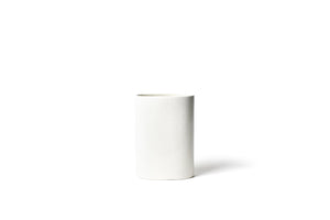 Happy Everything Mini Oval Vase - White Small Dot
