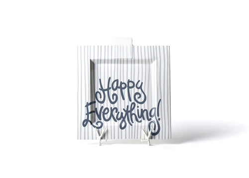 Happy Everything Big Square Platter - Stone Stripe