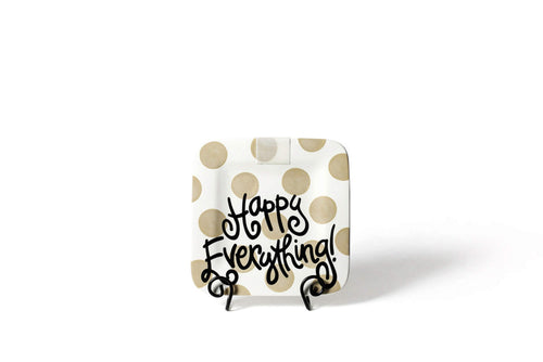 Happy Everything Mini Square Platter - Neutral Dot